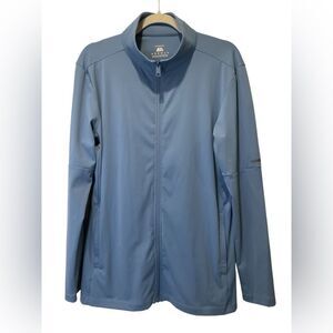 FIOBOC SmoothBlend Quick Dry Stand Collar Sports Fitness Jacket in Blue size M